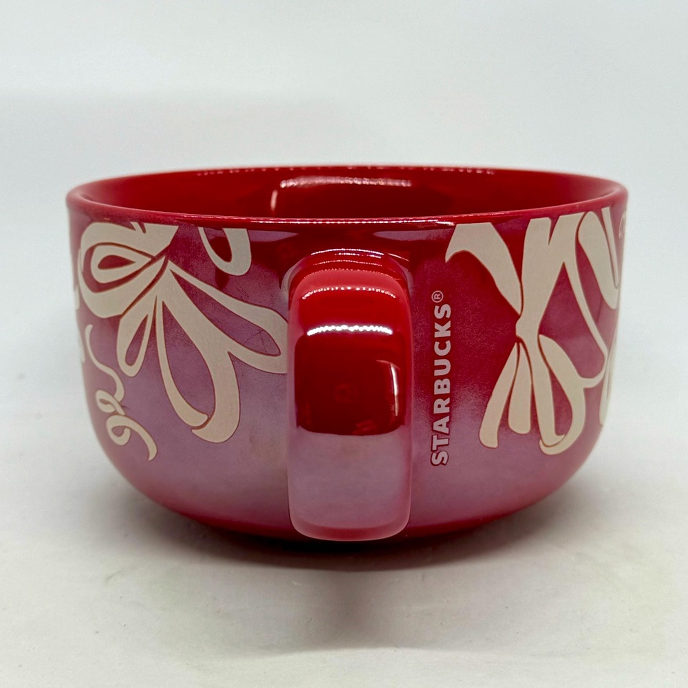 Starbucks Red Ribbon 2023 Holiday Ceramic Coffee Mug/Soup Cup - Picture 4 of 7